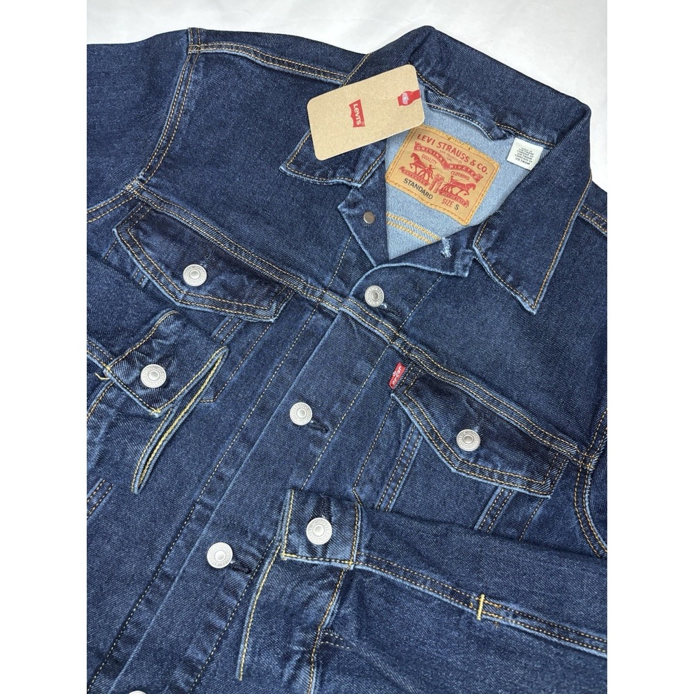 Levi's Strauss Button Cotton‎ Adult Small Blue Denim Trucker Jean Jacket Men's